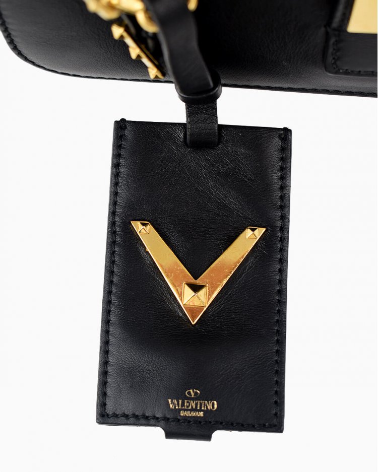 Bolsa Valentino original B-Rockstud preta feminina
